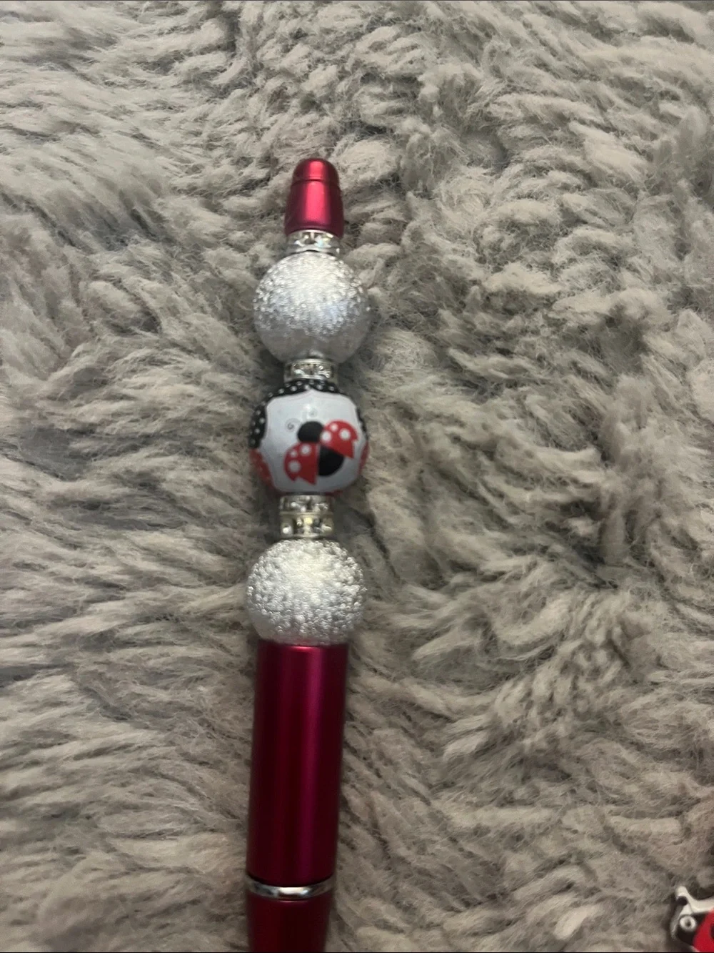 Ladybug Beaded Pen Trio- Red, Black, Silver Great Teacher, Nurse Gift Idea 25